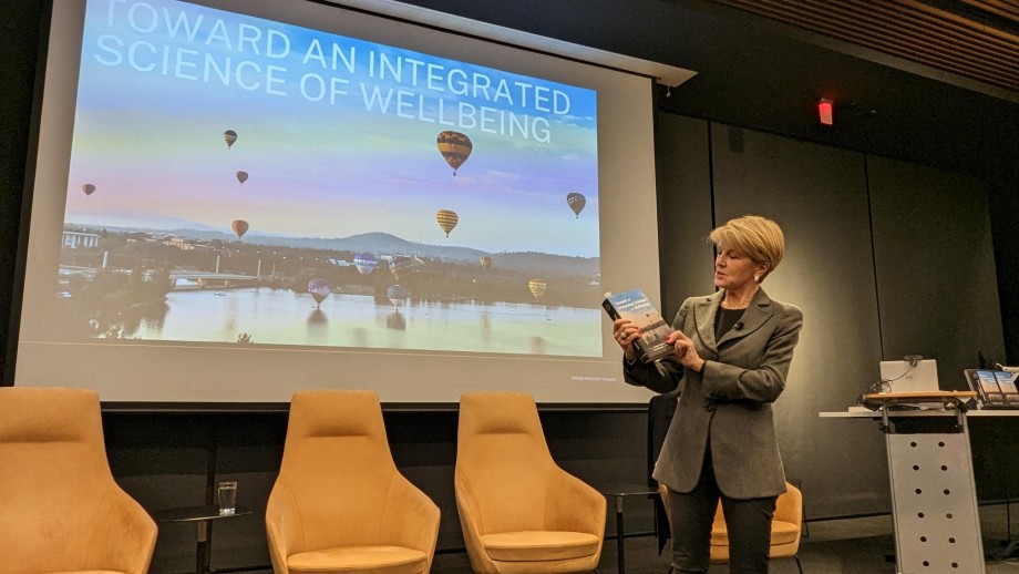 Julie Bishop, Toward an integrated science of wellbeing, book launch